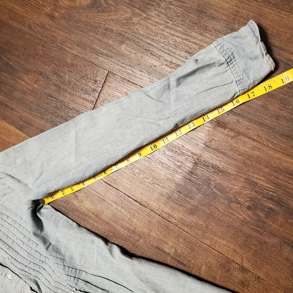 Ralph Lauren Denim & Supply M Dress 100% Cotton Denim Longsleeve Half Bu… - Picture 5 of 6